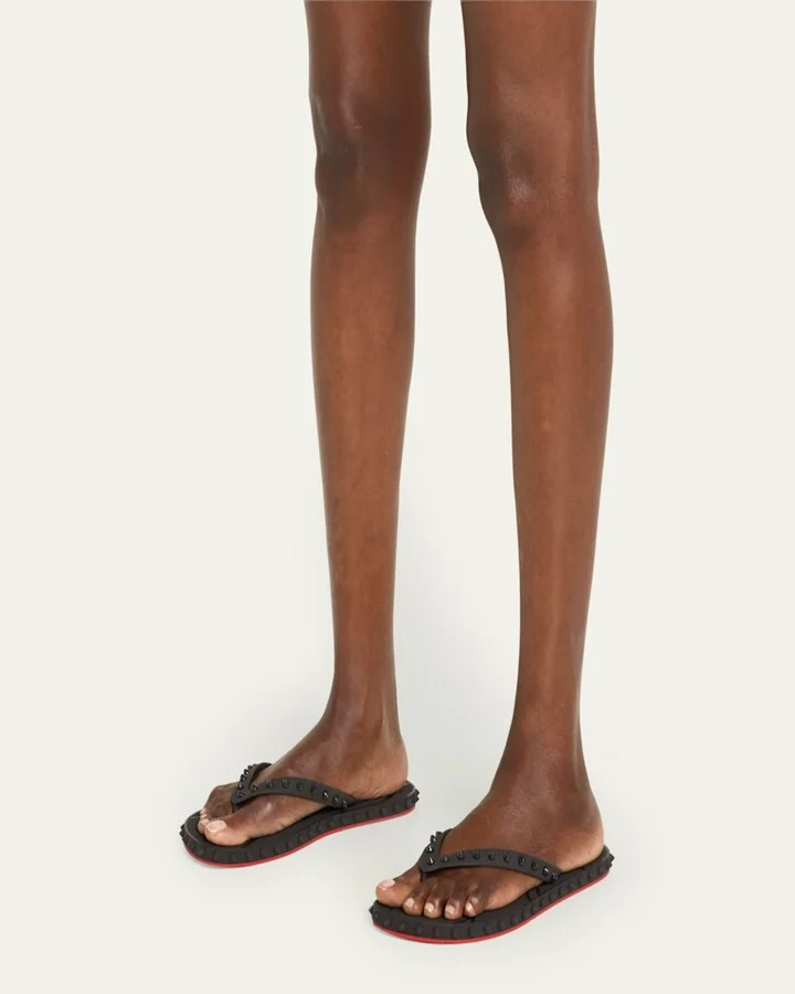 Loubi Donna Spike Red Sole Flip Flops - Image 3