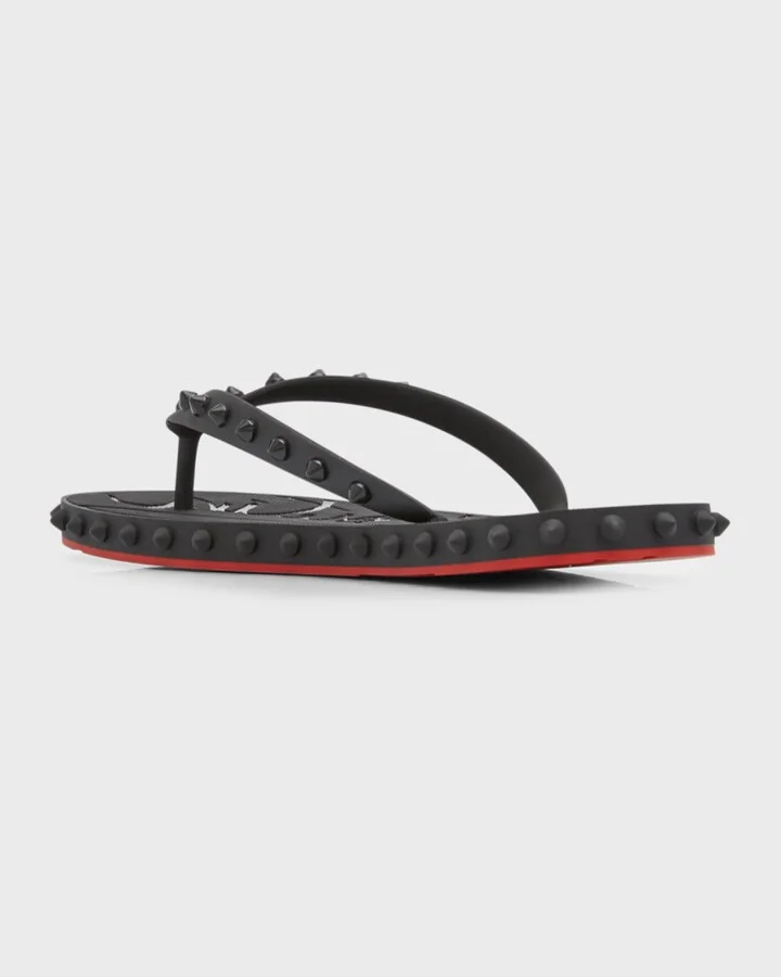 Loubi Donna Spike Red Sole Flip Flops - Image 5