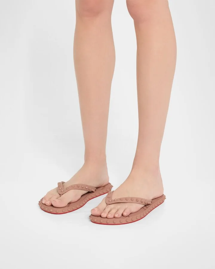 Loubi Donna Spike Red Sole Flip Flops - Image 7