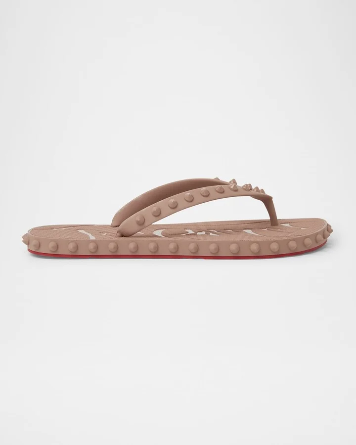 Loubi Donna Spike Red Sole Flip Flops