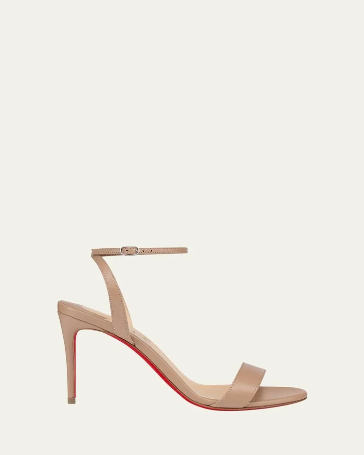Loubigirl Leather Red Sole Ankle-Strap Sandals