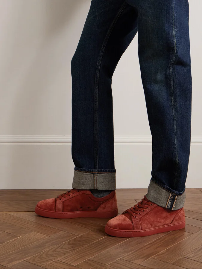Louis Junior Grosgrain-Trimmed Suede Sneakers - Image 2