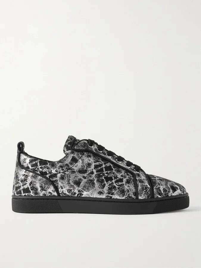 Louis Junior Orlato Metallic Printed Suede Sneakers
