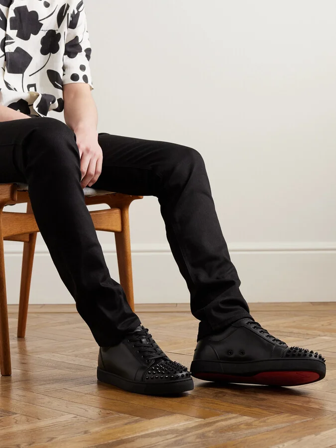 Louis Junior Spikes Cap-Toe Leather Sneakers - Image 2