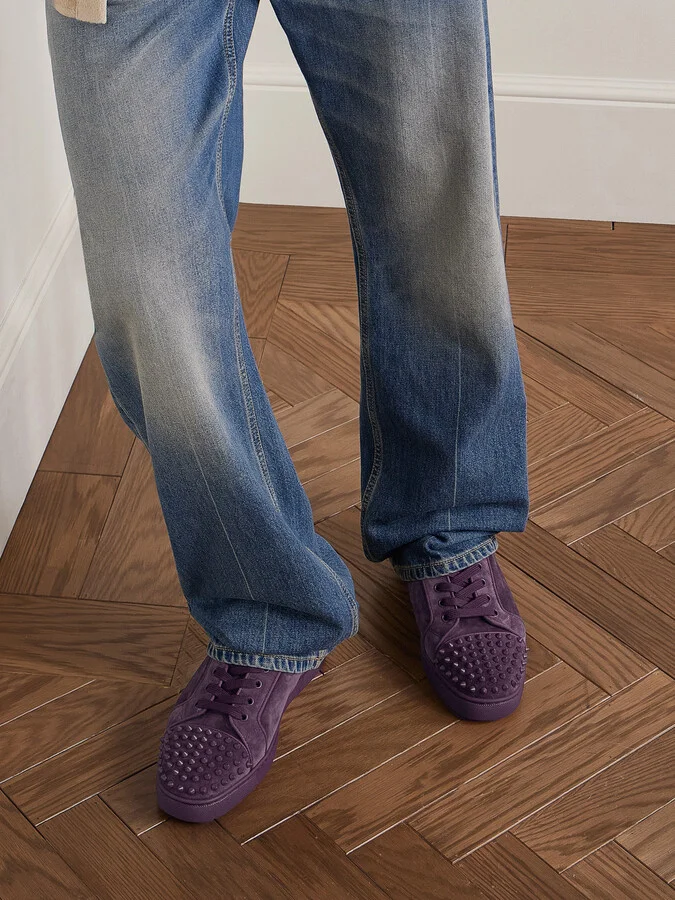 Louis Junior Spikes Cap-Toe Suede Sneakers - Image 2