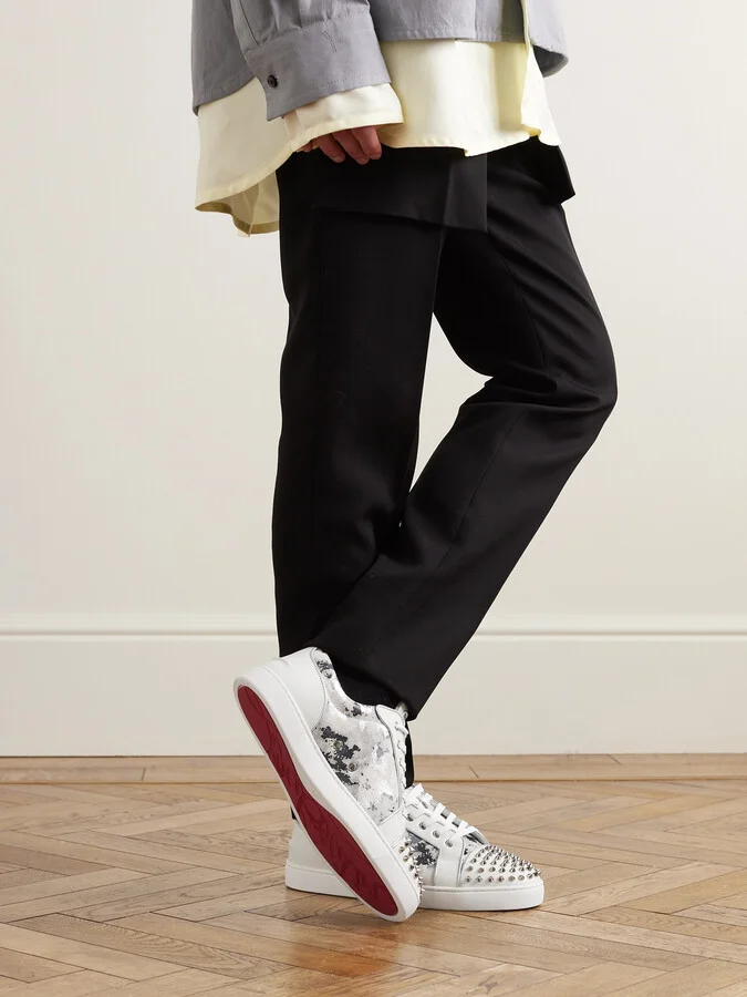 Louis Junior Spikes Orlato Suede and Leather Sneakers - Image 2