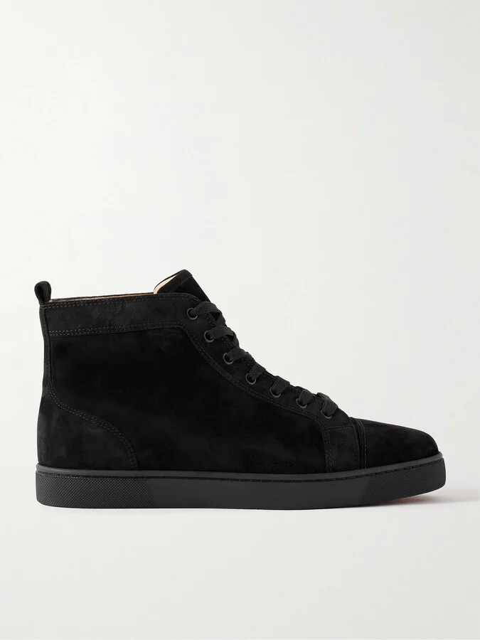 Louis Logo-Embellished Suede High-Top Sneakers