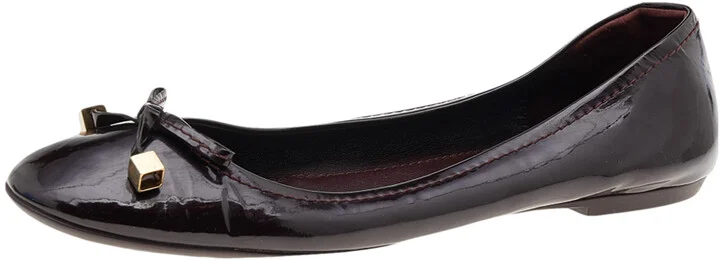 Louis Vuitton Amarante Patent Leather Ballet Flats Size 40.5