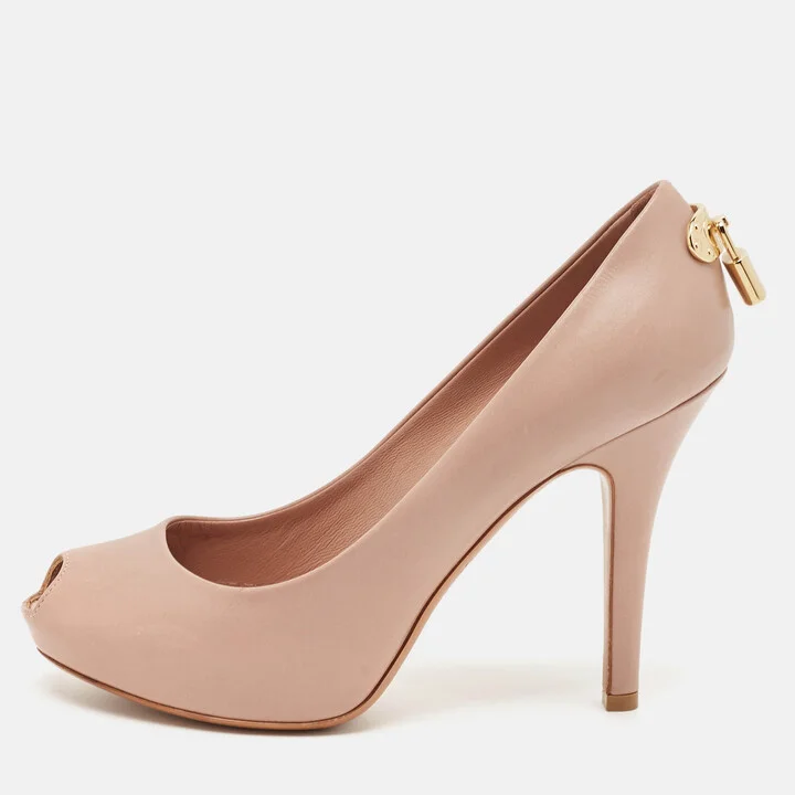 Louis Vuitton Beige Leather Oh Really! Pumps Size 35.5