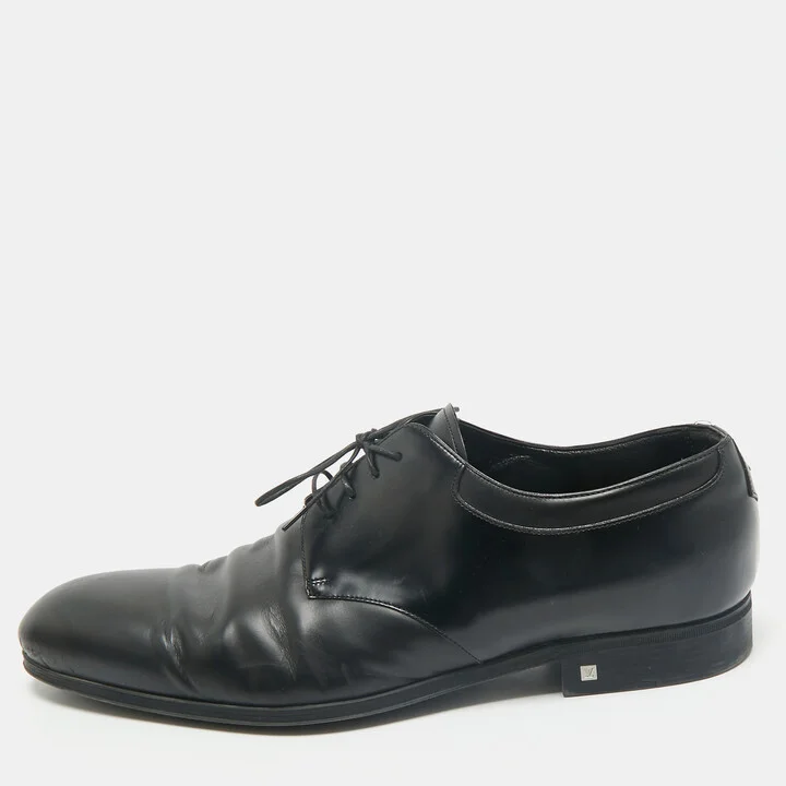 Louis Vuitton Black Leather Lace Derby Size 44.5