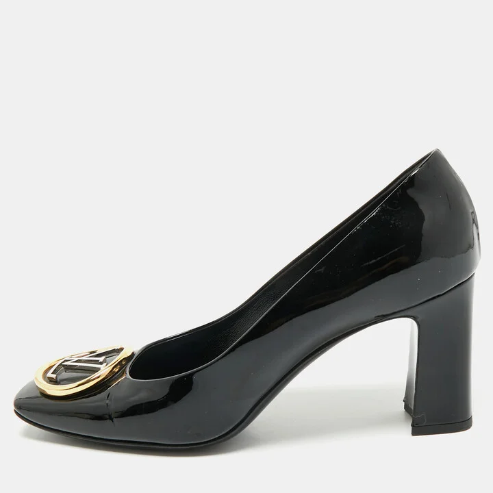 Louis Vuitton Black Patent Leather Madeleine Pumps Size 42