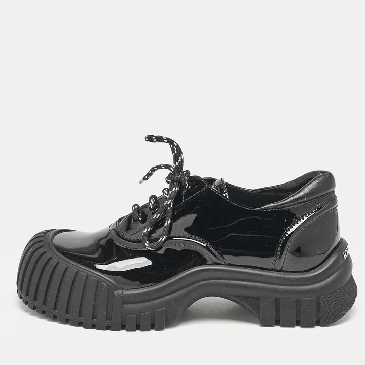 Louis Vuitton Black Patent Leather Ruby Derby Size 39