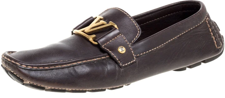 Louis Vuitton Brown Leather Monte Carlo Loafers Size 41.5