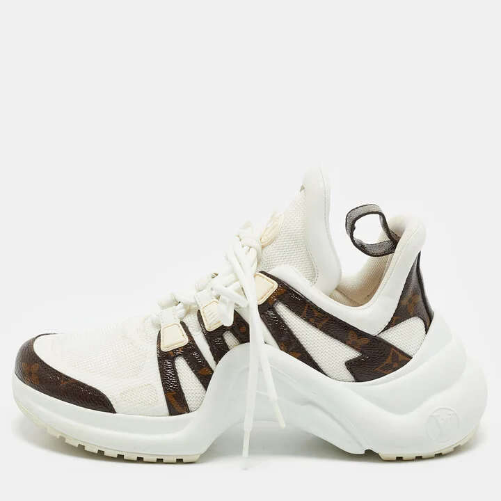 Louis Vuitton Brown Monogram Canvas and Mesh Archlight Sneakers Size 37