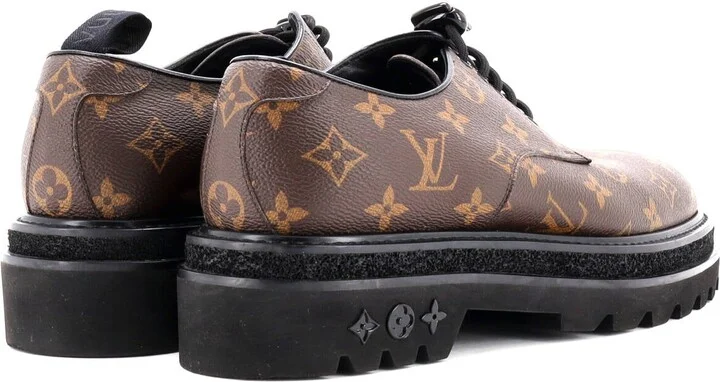 Louis Vuitton Men's Black Ice Derby Shoes Monogram Canvas - Image 3