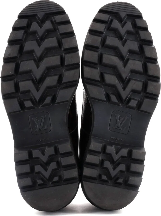 Louis Vuitton Men's Black Ice Derby Shoes Monogram Canvas - Image 4
