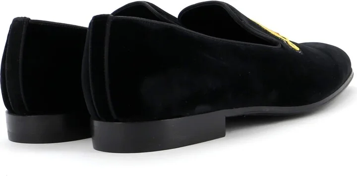 Louis Vuitton Men's Logo Loafers Embroidered Velvet - Image 3