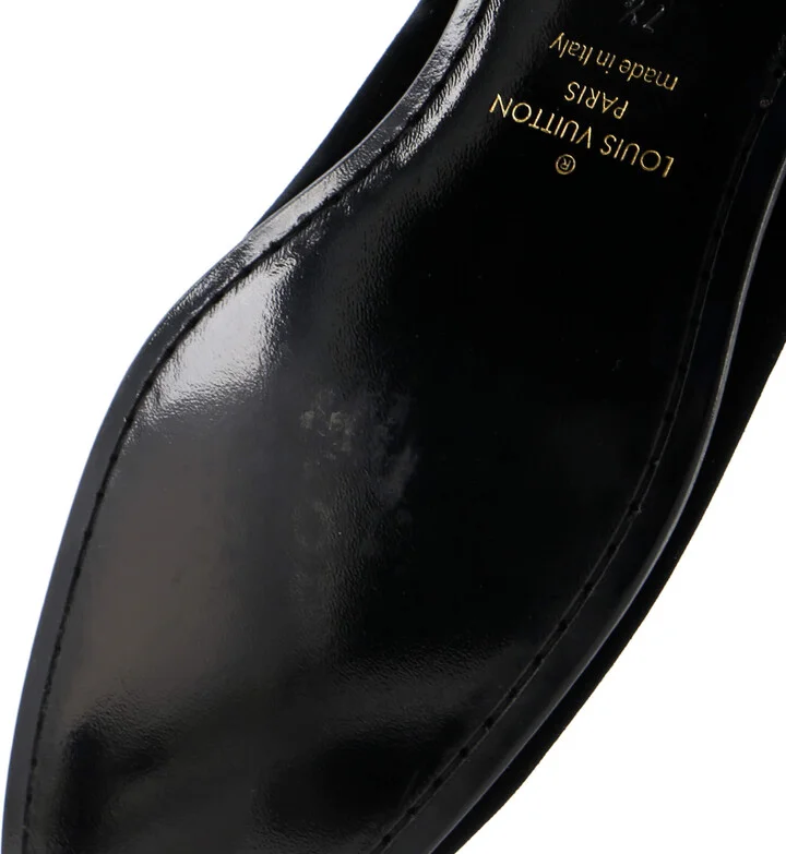 Louis Vuitton Men's Logo Loafers Embroidered Velvet - Image 5