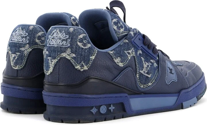 Louis Vuitton Men's Nigo Trainer Sneakers Monogram Denim and Leather - Image 3