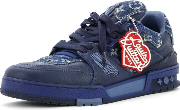 Louis Vuitton Men's Nigo Trainer Sneakers Monogram Denim and Leather