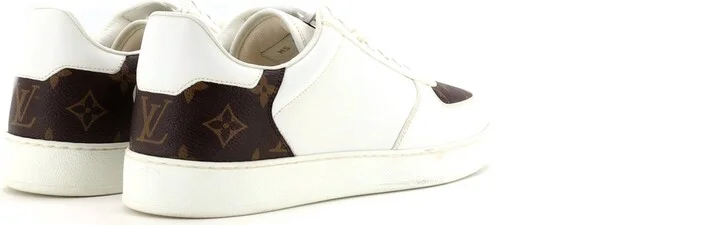Louis Vuitton Men's Rivoli Low-Top Sneakers Leather with Monogram Canvas - Image 3