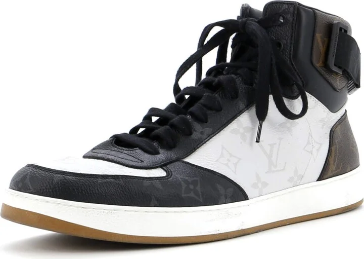 Louis Vuitton Men's Rivoli Sneaker Boots Monogram Canvas with Leather