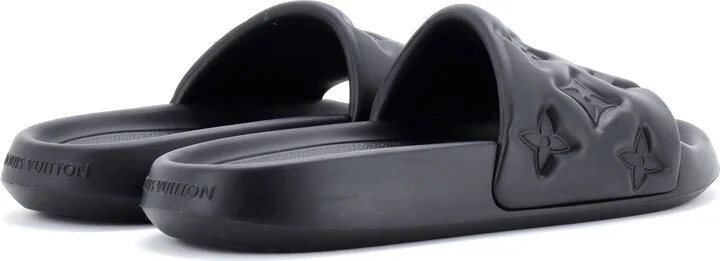 Louis Vuitton Men's Waterfront Mule Sandals Monogram Embossed Rubber - Image 3
