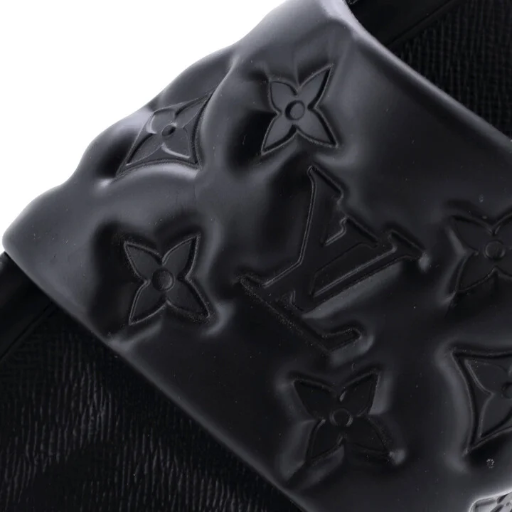 Louis Vuitton Men's Waterfront Mule Sandals Monogram Embossed Rubber - Image 5
