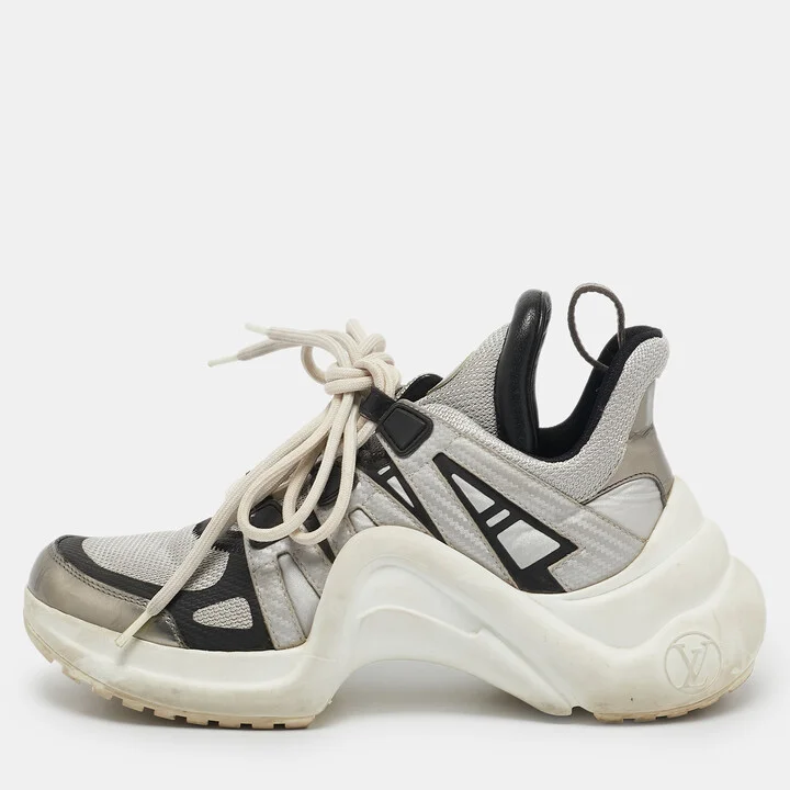 Louis Vuitton Multicolor Leather and Mesh Archlight High Top Sneakers Size 35