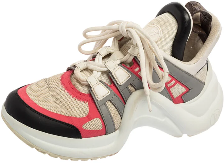 Louis Vuitton Multicolor Leather And Mesh Archlight Sneakers Size 36.5