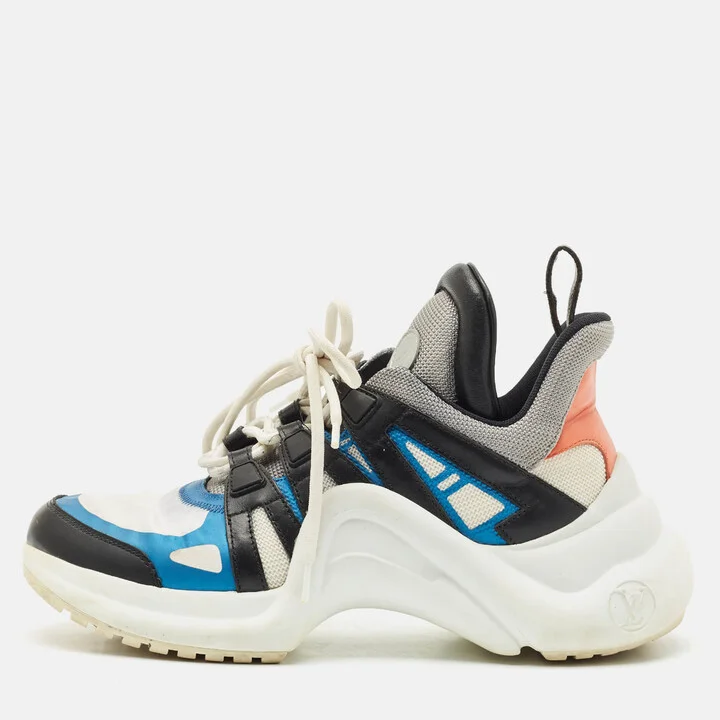 Louis Vuitton Multicolor Leather and Mesh LV Archlight Sneakers Size 38