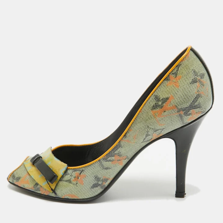 Louis Vuitton Multicolor PVC Richard Prince Flash Pulp Pumps Size 36.5