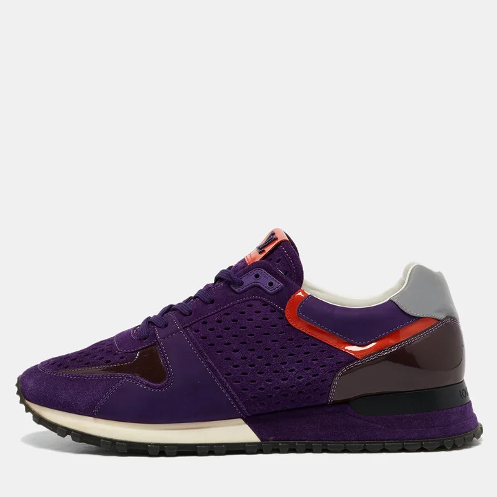 Louis Vuitton Purple Coated Canvas and Mesh Run Away Low Top Sneakers Size 39.5