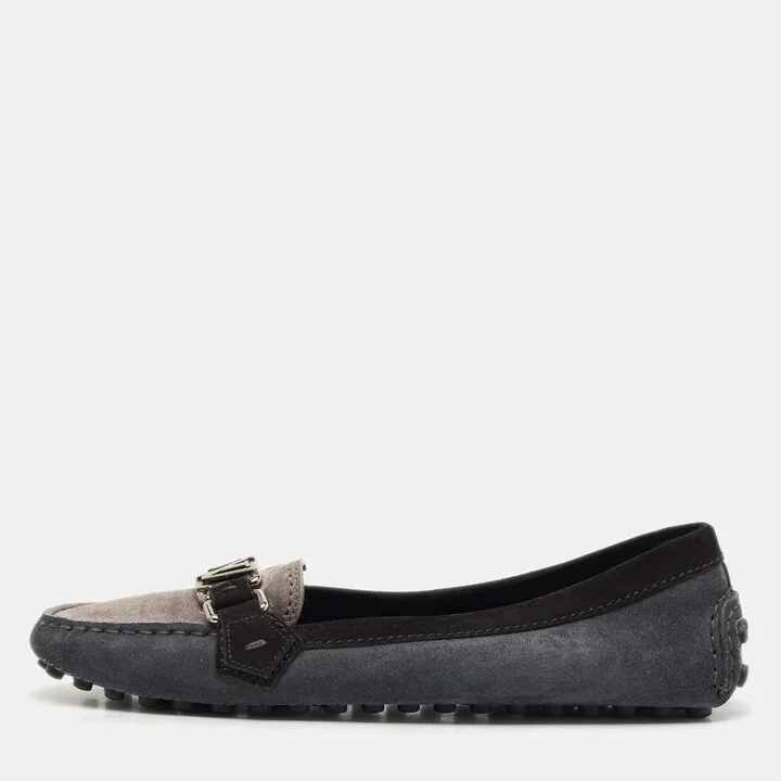 Louis Vuitton Tricolour Suede Oxford Loafers Size 39
