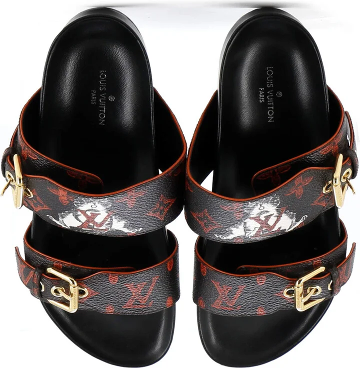 Louis Vuitton Women's Bom Dia Flat Mules Limited Edition Grace Coddington Catogram Canvas - Image 2