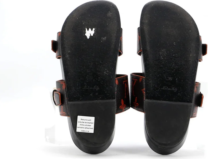 Louis Vuitton Women's Bom Dia Flat Mules Limited Edition Grace Coddington Catogram Canvas - Image 4