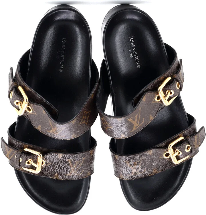 Louis Vuitton Women's Bom Dia Flat Mules Monogram Canvas - Image 2