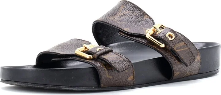 Louis Vuitton Women's Bom Dia Flat Mules Monogram Canvas