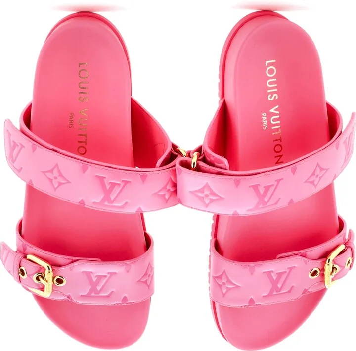 Louis Vuitton Women's Bom Dia Flat Mules Monogram Embossed Leather - Image 2