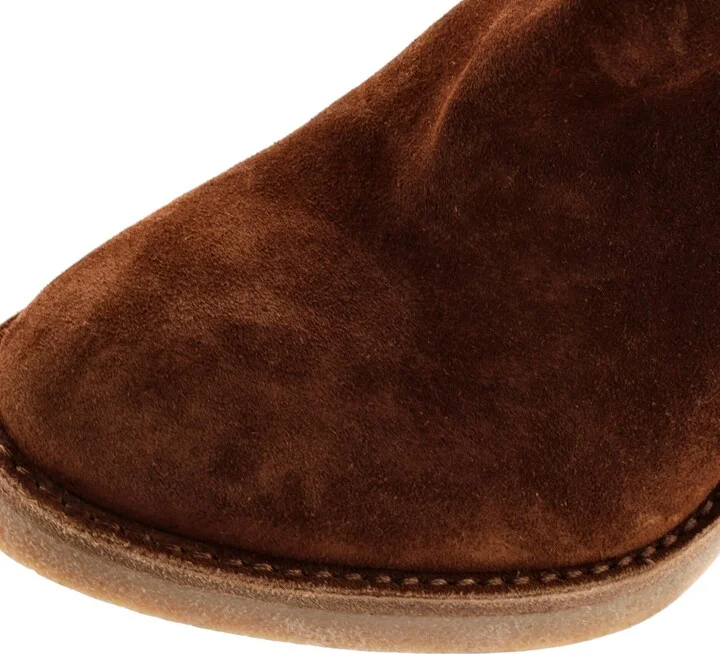 Louis Vuitton Women's Buckle Heeled Ankle Boots Monogram Embossed Suede - Image 5