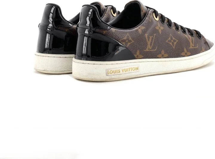 Louis Vuitton Women's FrontRow Sneakers Monogram Canvas with Patent - Image 3