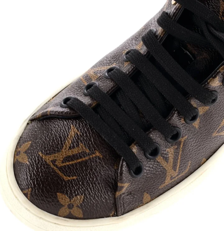 Louis Vuitton Women's FrontRow Sneakers Monogram Canvas with Patent - Image 5