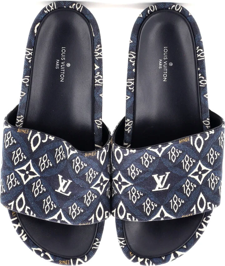 Louis Vuitton Women's Jumbo Flatform Mule Sandals Limited Edition Since 1854 Monogram Jacquard - Image 2