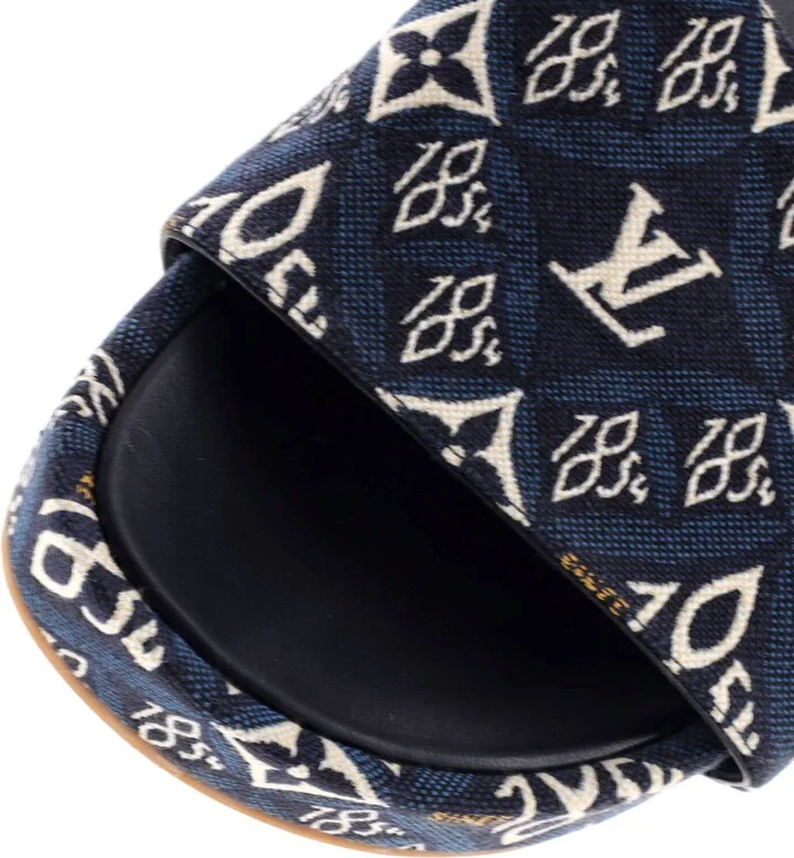 Louis Vuitton Women's Jumbo Flatform Mule Sandals Limited Edition Since 1854 Monogram Jacquard - Image 5