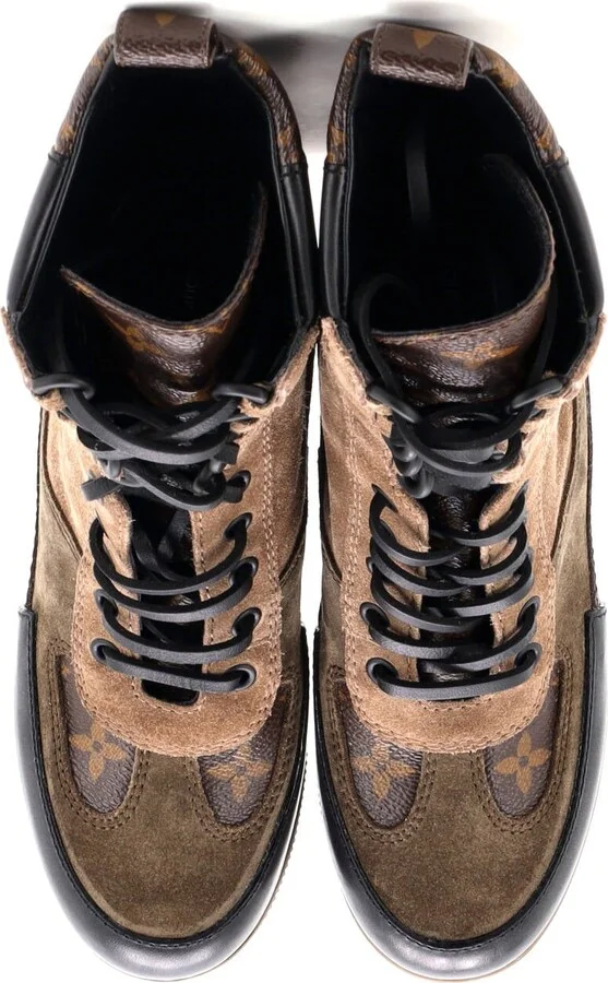 Louis Vuitton Women's Laureate Platform Desert Boots Leather with Suede - Image 2