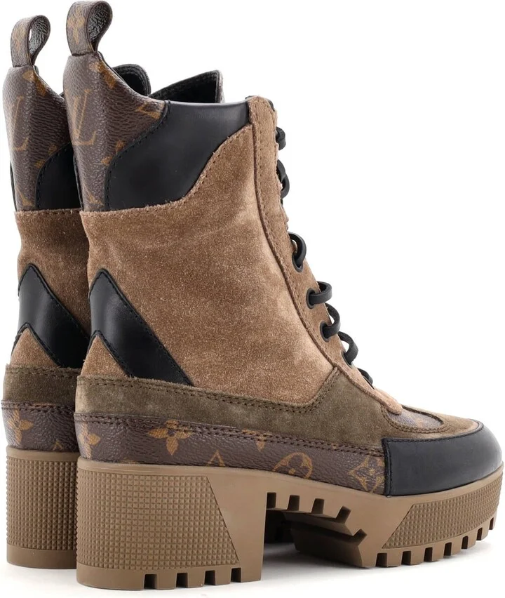 Louis Vuitton Women's Laureate Platform Desert Boots Leather with Suede - Image 3