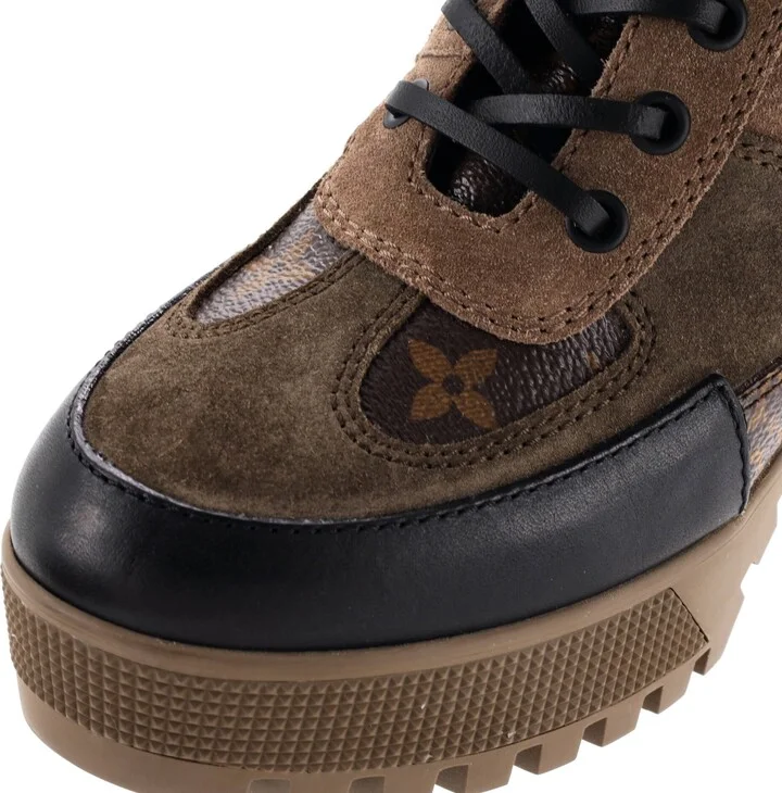 Louis Vuitton Women's Laureate Platform Desert Boots Leather with Suede - Image 5