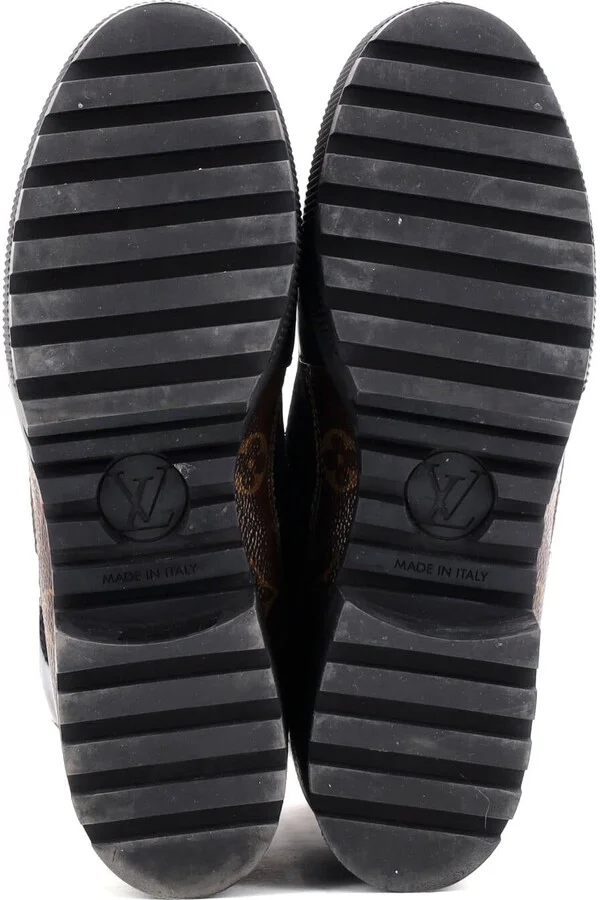Louis Vuitton Women's Laureate Platform Desert Boots Suede with Monogram Canvas - Image 4