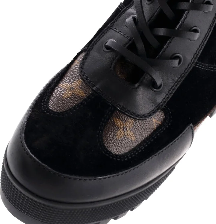 Louis Vuitton Women's Laureate Platform Desert Boots Suede with Monogram Canvas - Image 5