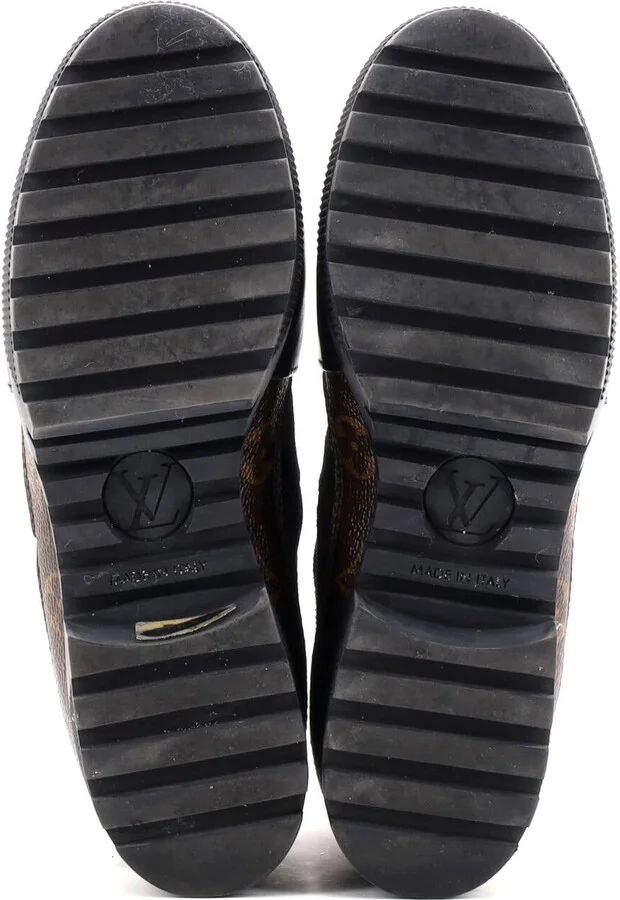 Louis Vuitton Women's Laureate Platform Desert Boots Suede with Monogram Canvas - Image 4
